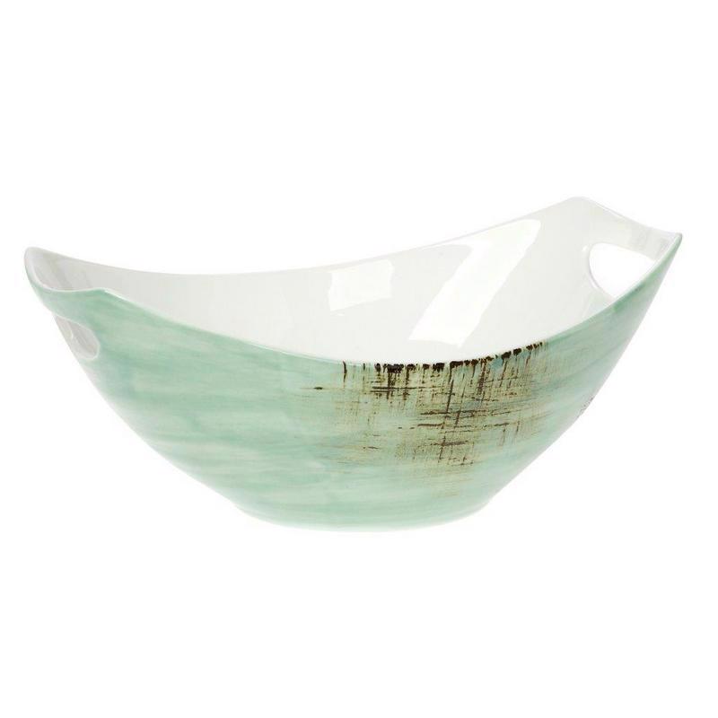 Cryspo Trio - ΣΗΜΑΝΤΙΚΟ: Σε περίπτωση διαφοράς τιμής από το κατάστημα ισχύει παντα και μόνο η τιμή του καταστήματος Cryspo Trio Φρουτιέρα Πορσελάνης Μεγάλη 'COUNTRY GREEN'